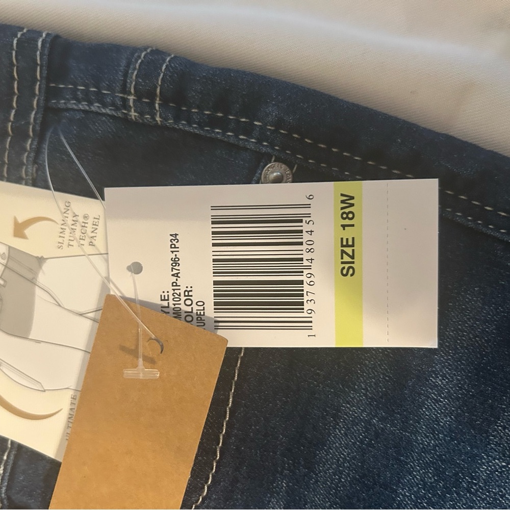 Angels Forever curvy bootcut Women's Dark Blue Jeans sz 18w NWT (bundle of #2) - Picture 5 of 9